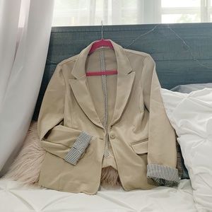 Blazer w/ Pinstriped Cuff Lining - Size XL